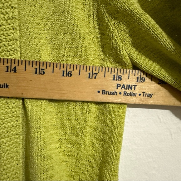 Eileen Fisher Cardigan (M) Green Open Knit Coastal Comfy Travel Casual Comfy - Picture 9 of 10